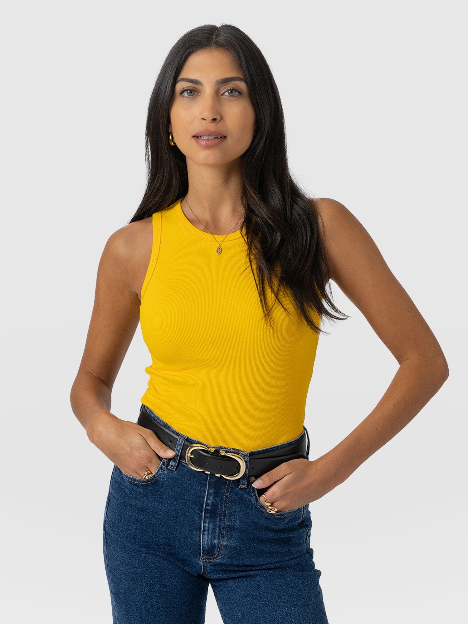 Nova Racer Vest - Yellow - Women's T-shirts | Saint + Sofia® USA